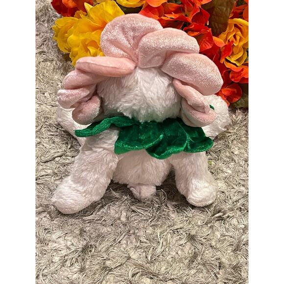 Rare Vintage Blooming Pink Flower Plush Bear - Picture 3 of 3